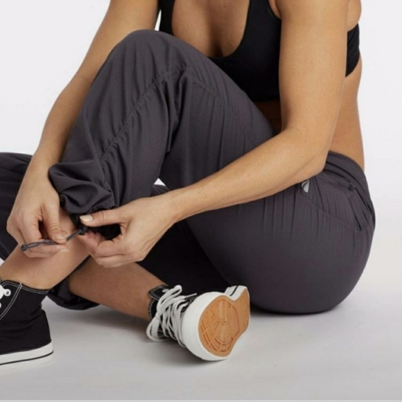 Marika XL Gray Lightweight Joggers Nine Iron Drawstring Workout Pants - Picture 4 of 16